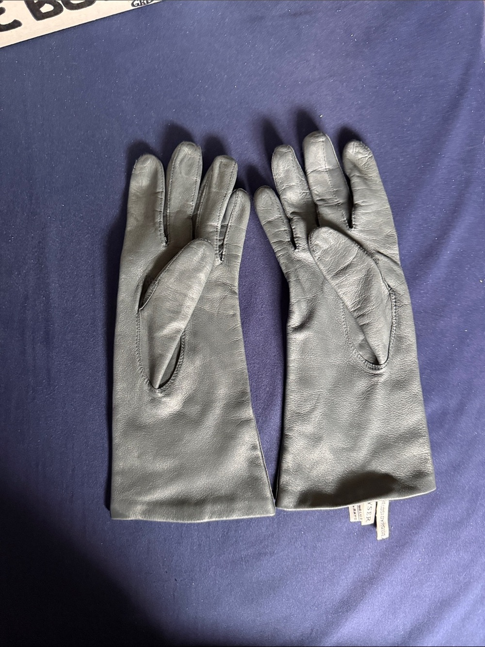 Kayser Leather Gloves in Gray